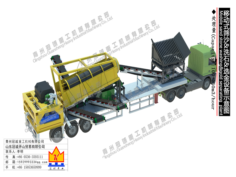 mobile gold mining machine