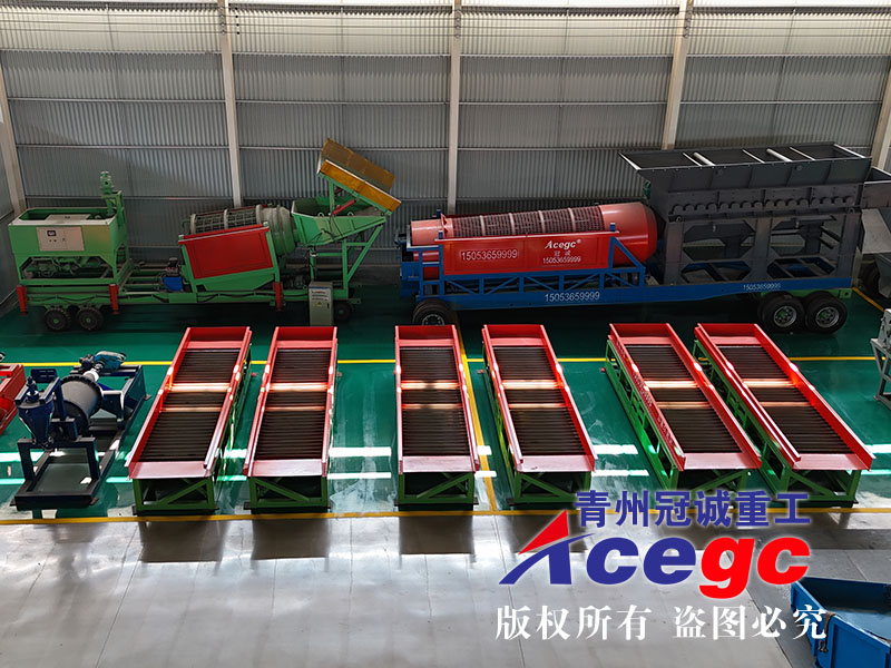 Mobile gold trommel washing plant
